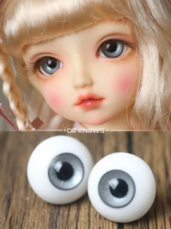 ドール用アイ レジンアイ 樹脂アイ グレー 12mm/14mm/18mmサイズ人形用 BJD B05