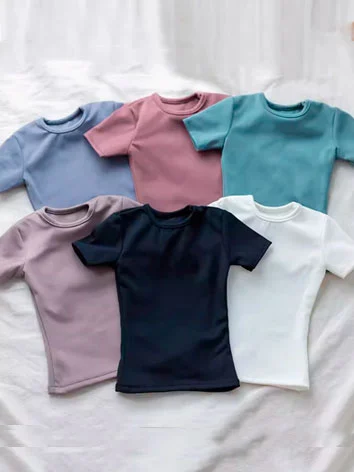 ドール用Ｔシャツ 男の子用 6色あり ブラック ホワイト ID75/TD85サイズ人形用 BJD用