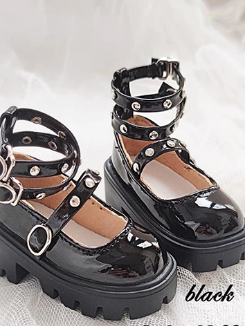 ドール用お靴 ブラック/ホワイト/ワインレッド MSDサイズ人形用 球体関節人形用 BJD