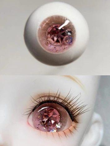 ドール用アイ 石膏*樹脂アイ【仙女座】ピンク 12mm/14mm/16mm/18mmサイズ人形用 BJD