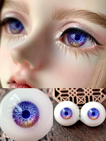 ドール用 レジンアイ ブルー/グリーン/紫色/ブラウン 10mm/12mm/14mm/16mm/18mm/20mm 球体関節人形用 BJD DOLL