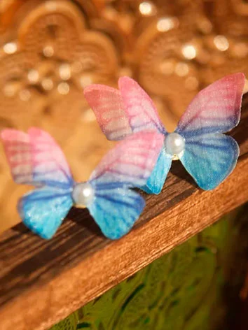 ドール用 髪飾り 蝶々の髪飾り MSD/SDサイズ人形通用 BJD