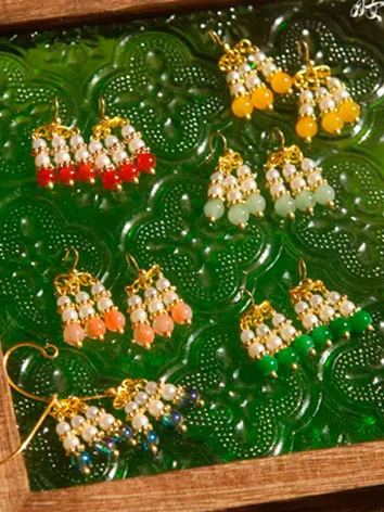 ドール用ピアス　5色あり グリーン MSD/SDサイズ人形通用 BJD