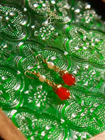 ドール用ピアス　レッド ホワイト グリーン MSD/SDサイズ人形通用 BJD