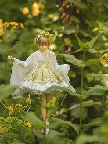 BJDドール用服 ドレス 緑色 女の子用【小青禾】SDGR/MSD/MDD/熊猫サイズ人形用