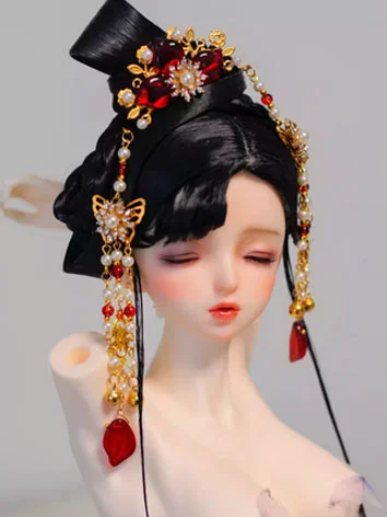 ドール用髪飾り パープル 7色あり SDサイズ人形用 BJD