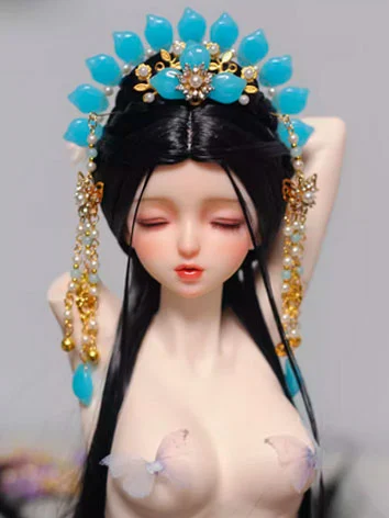 ドール用髪飾り パープル 6色あり SDサイズ人形用 BJD