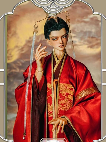 ドール用服 刺繍服 男用 赤色 SD/70cm/74cmサイズ人形用 球体関節人形 BJD