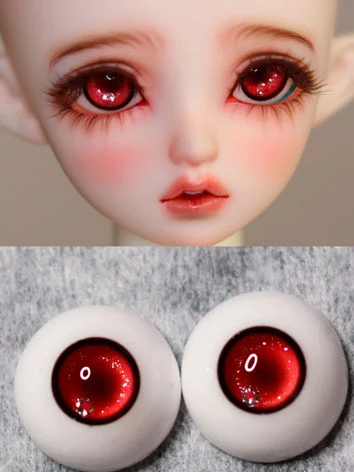 ドール用アイ 石膏アイ レッド 8mm/12mm/14mm/16mm/18mmBJD 【A14】