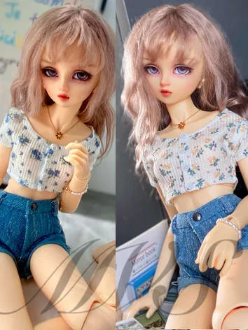 ドール用服 半袖 トップス 花柄 SDサイズ人形用 球体関節人形