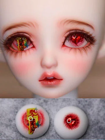 ドール用アイ 石膏アイ レッド 12mm/14mm/16mm/18mm BJD 【A16】