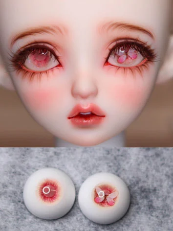 ドール用アイ 石膏アイ ピンク 12mm/14mm/16mm/18mm BJD 【A18】
