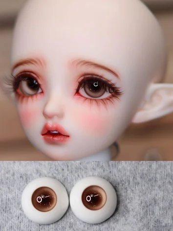 ドール用アイ 石膏アイ ブラウン 8mm/10mm/12mm/14mm/16mm/18mm BJD 【A20】