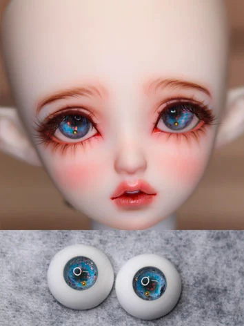 ドール用アイ 石膏アイ ブルー 8mm/10mm/12mm/14mm/16mm/18mm BJD 【A21】