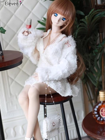 BJDドール用洋服セット ホワイト SD/DDサイズBJD人形用