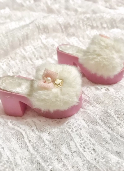 ドール用お靴 スリーパー ピンク MSDサイズ用 球体関節人形 BJD