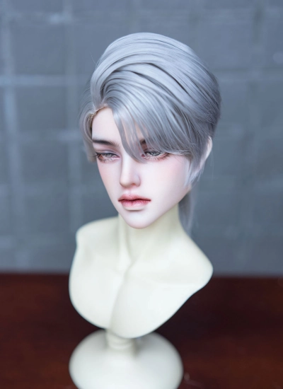 ドール用ウィッグ ショート シルバーグレー 9inch/8.5inch/8inchサイズ 球体関節人形 BJDDOLL