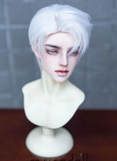 ドール用ウィッグ ショート ホワイト 9inch/8.5inch/8inchサイズ 球体関節人形 BJDDOLL