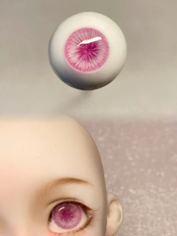 ドール用アイ 石膏＋樹脂アイ ピンク色 10mm/12mm/14mm/16mm/18mmサイズ BJD
