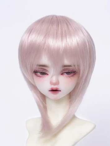 BJDドール用ウィッグ ショートタイプ ブラック/ブラウン/ピンク/シルバー/ホワイト/レッド YOSD/MSD/小顔SD/SDサイズ人形用