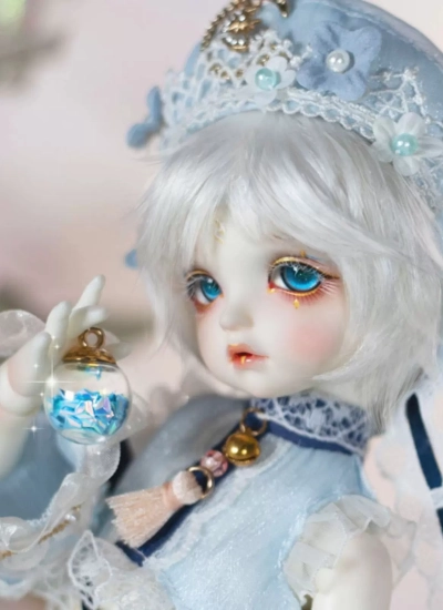 ドール用ウィッグ 艾柏納（Abner）用 頭囲16.5cm ホワイト YOSDサイズ人形用