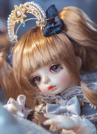 ドール用ウィッグ 頭囲16.5cm ゴールド YOSDサイズ人形用