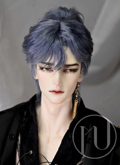 ドール用スタイルウィッグ ショート ブラック/ブラウン/グレーピンク/ワインレッド/ブルー SD/小顔SDサイズ BJD