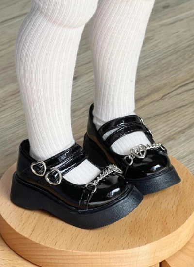 ドール用お靴 ブラック あつぞこ靴 MSD/YOSDサイズ人形用 球体関節人形 BJD