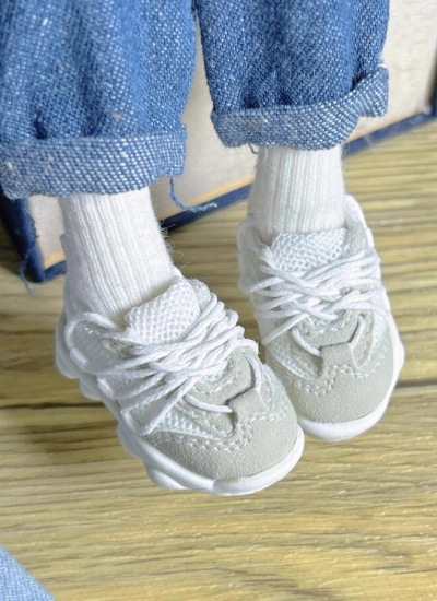 ドール用お靴 スニーカー ホワイト ライトグレー ライトブルー ピンク YOSDサイズ人形用 球体関節人形 BJD