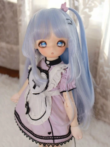 激安 BJDドール用 ロングウィッグ 前髪あり 柔らかい高温糸 ブルー/ブラウン/ライトブラウン YOSD/MSD/SDサイズ人形用