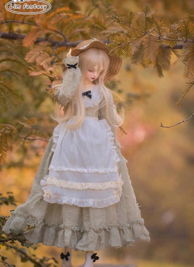 ドール用服 ワンピース 洋服 グリーン 女の子用 SD10/13/SDGRサイズ用 球体関節人形 BJD