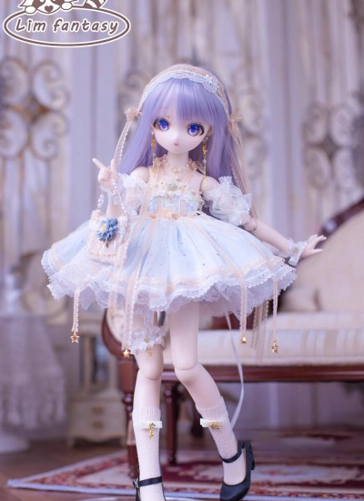 ドール用服 洋服 ブルー 女の子用 MSD/MDD/kumakoサイズ用 球体関節人形 BJD