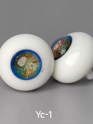 ドール用グラスアイ イェロー ゴールド ブルー パープル グリーン 8mm/10mm/12mm/14mm/16mm/18mm/20mm/22mm/24mm/26mm YCシリーズ BJD