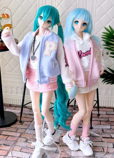 ドール用服 野球服 ピンク/ブルー SDサイズ人形用 球体関節人形 BJD