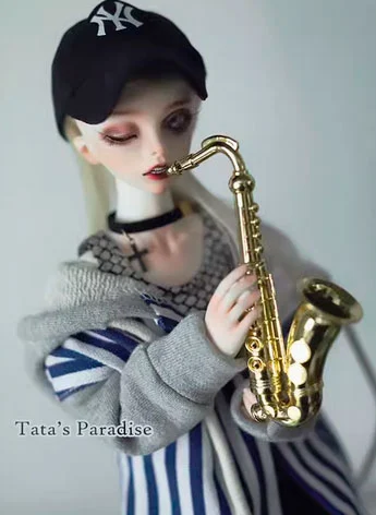 ドール用サックス 楽器 ゴールド MSD/MDDサイズ人形通用