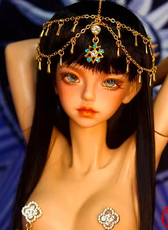 ドール用 アクセサリー 額用チェーン ゴールド MSD/SD/70サイズ人形用 BJD DOLL
