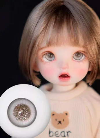 ドール用アイ グラスアイ グレー12mm/14mm/16mmサイズ BJD Z56