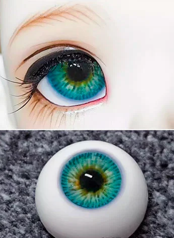 BJD ドール用 石膏アイ 手作り グリーン 12mm/14mm/16mm/18mm