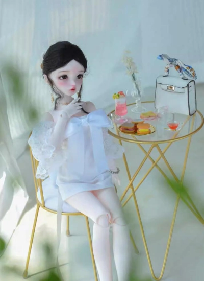 ドール用椅子 テーブル 撮影道具 鉄製 ゴールド SD/MSDサイズ人形用 球体関節人形用 BJDDOLL