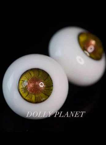 ドール用グラスアイ イェロー 14mm/16mmサイズ 球体関節人形 S-25