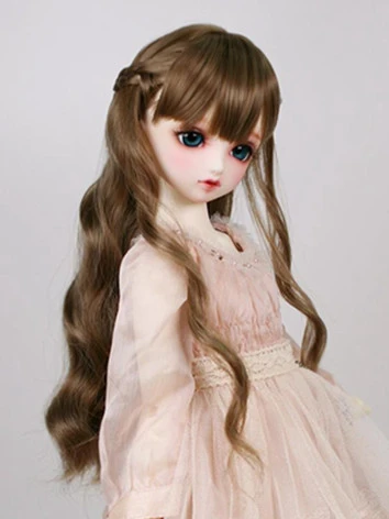 激安 BJDドール用 ウィッグ ロング カール 柔らかい高温糸 ライトブラウン YOSD/MSD/SDサイズ人形用