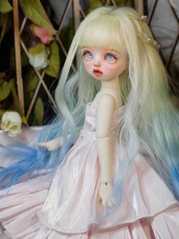 激安 BJDドール用 ウィッグ ロング パーマ グラデーション 柔らかい高温糸 2色あり YOSD/MSD/SDサイズ人形用