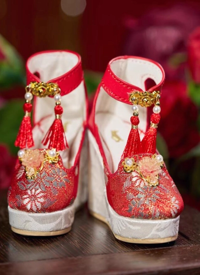 ドール用お靴 レッド SH324053 女の子 SDサイズ人形用 BJD