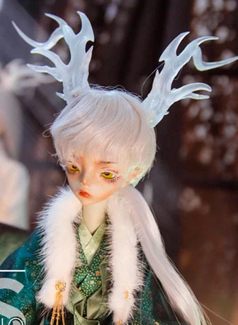 ドール用龍角 樹脂 半透明 ホワイト SD/MSD/YOSDサイズ用 BJD