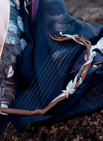 ドール用楽器 箜篌（くご）古風 cos 撮影道具 MSD/SDサイズ人形用 BJD