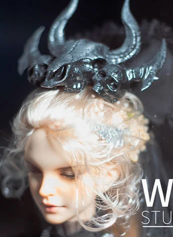 ドール用冠  ブラック+シルバー ブラック+ゴールド 撮影道具 MSD/SDサイズ人形用 BJD 低语