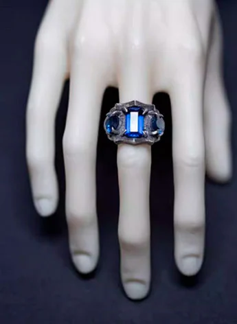 ドール用リング 道具 925銀 グリーン ブルー レッド イェロー　SD/70cmサイズ人形通用　BJD DOLL