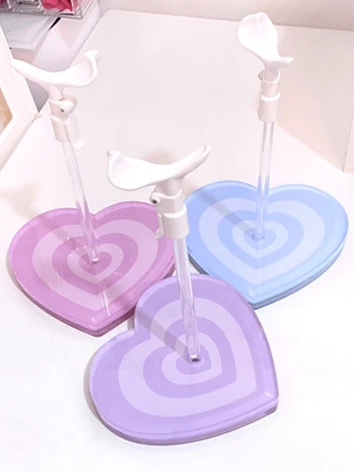 ドール用スタンド アクリル製 ハート形 MSD/MDDサイズ人形通用 球体関節人形 BJDDOLL