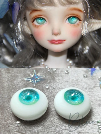 BJD ドール用アイ 樹脂＋石膏アイ『鏡』グリーン 10mm/12mm/14mm/16mm/18mm