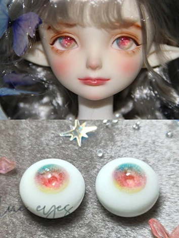 BJD ドール用アイ 樹脂＋石膏アイ『彩』カラフル 10mm/12mm/14mm/16mm/18mm